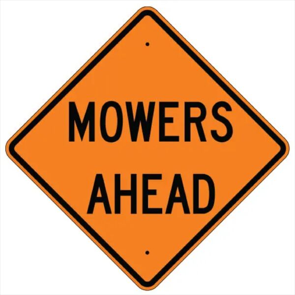 Mowers Ahead Sign Thumbnail