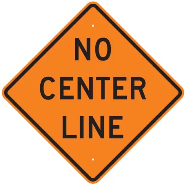 No Center Line Sign Thumbnail
