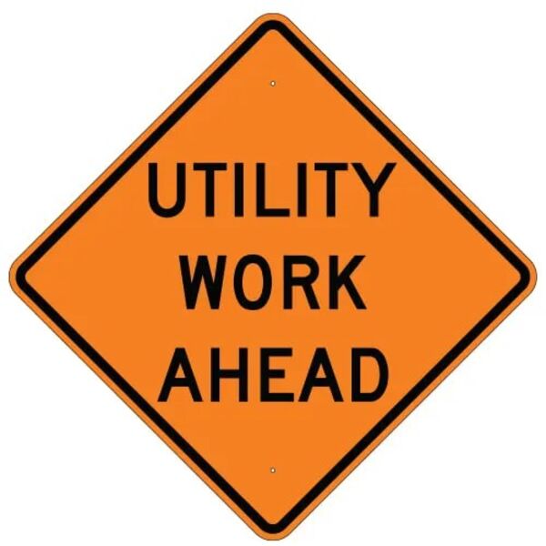 Utility Work Ahead Sign Thumbnail
