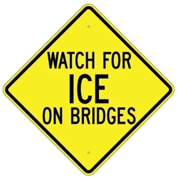 Watch for Ice on Bridges Sign Thumbnail