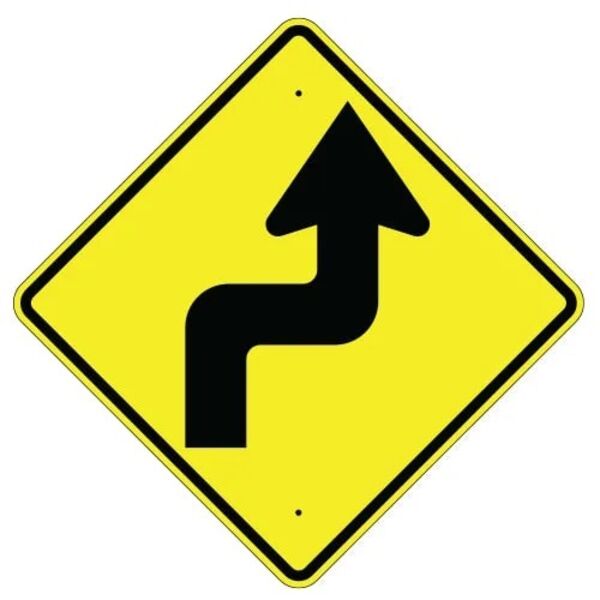 Right Reverse Turn Arrow Sign Thumbnail