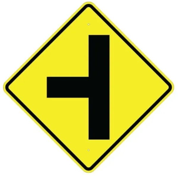 Side Road Symbol Sign Thumbnail