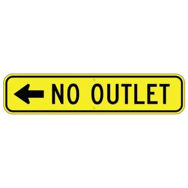 No Outlet, with Left Arrow Sign Thumbnail