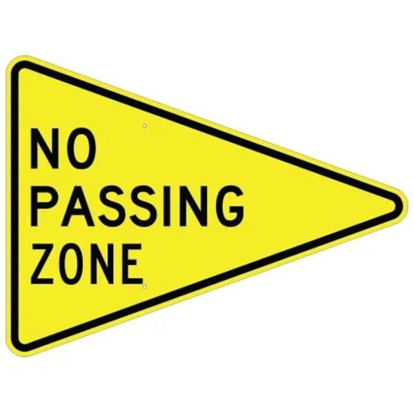 No Passing Zone Sign Thumbnail