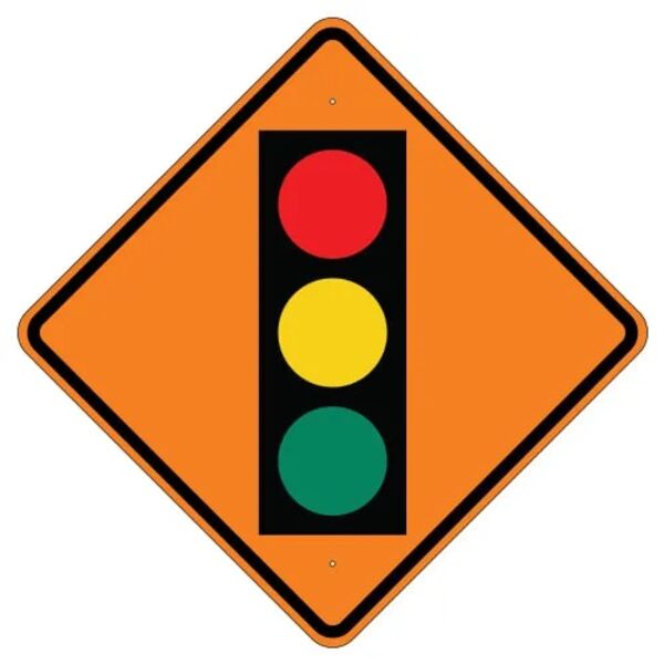 Signal Ahead Symbol Sign, Orange Thumbnail