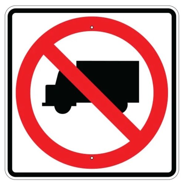 No Trucks Symbol Sign Thumbnail