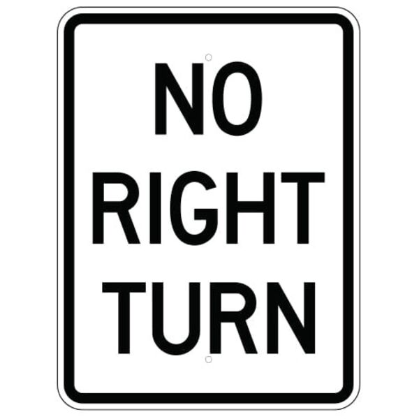 No Right Turn Sign (Vertical) Thumbnail