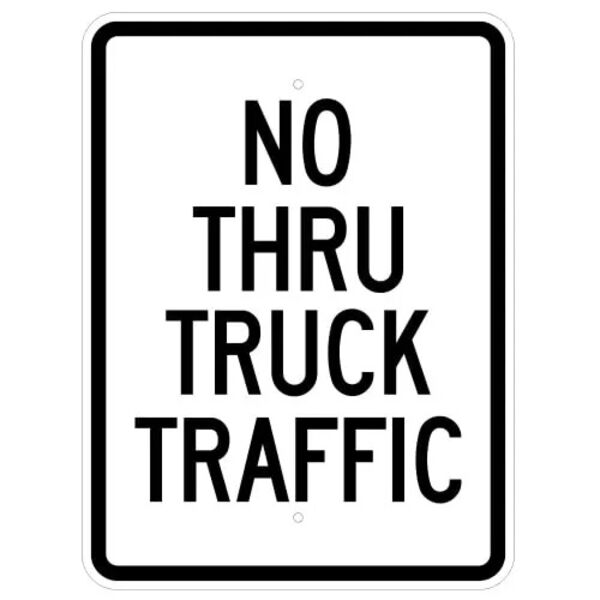 No Thru Truck Traffic Sign Thumbnail