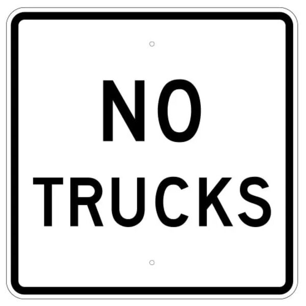 No Trucks Sign (Square) Thumbnail