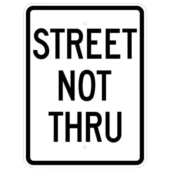 Street Not Thru Sign Thumbnail