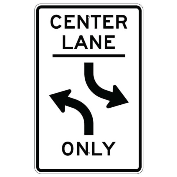 Two Way Left Turn Lane Sign Thumbnail